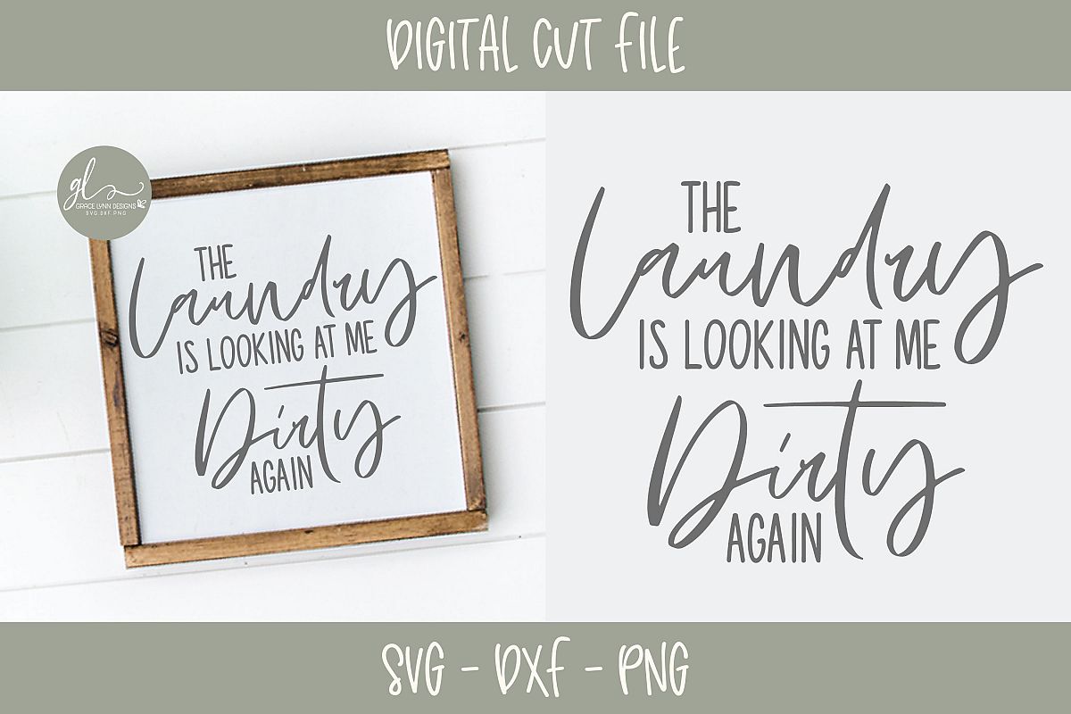 The Laundry Is Looking At Me Dirty Again - SVG Cut File example image 1