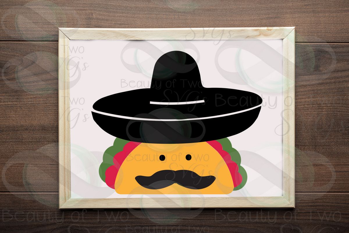 Cinco de Mayo taco svg & png, taco svg, sombrero svg example image 1