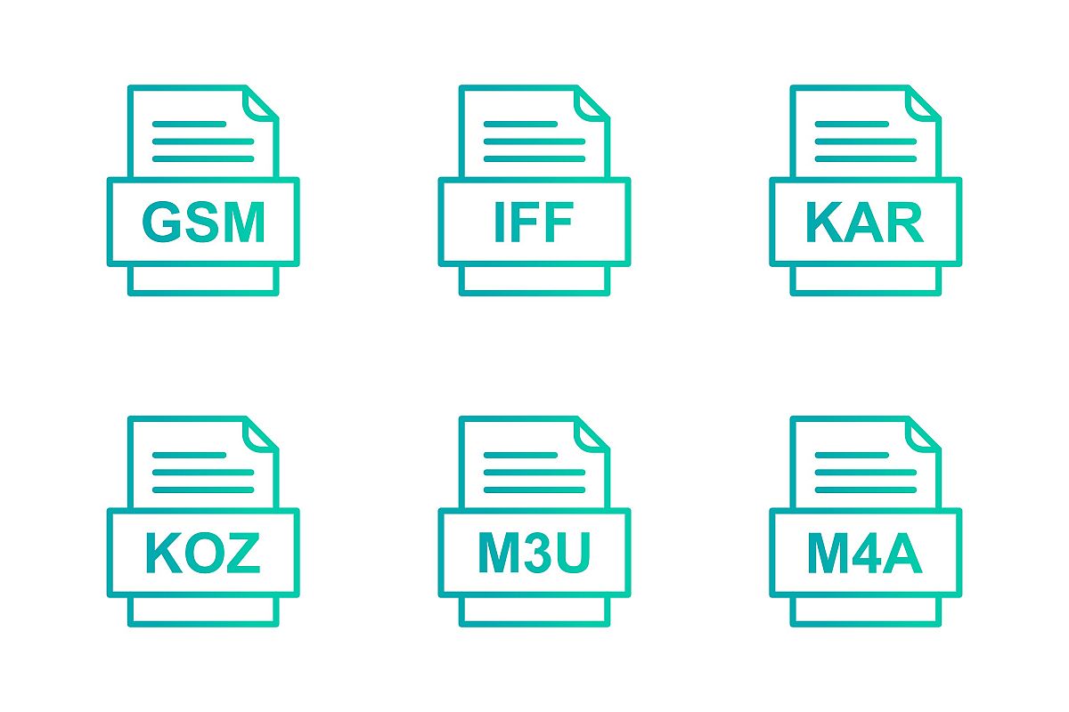 Set Of File Formats Icons example image 1