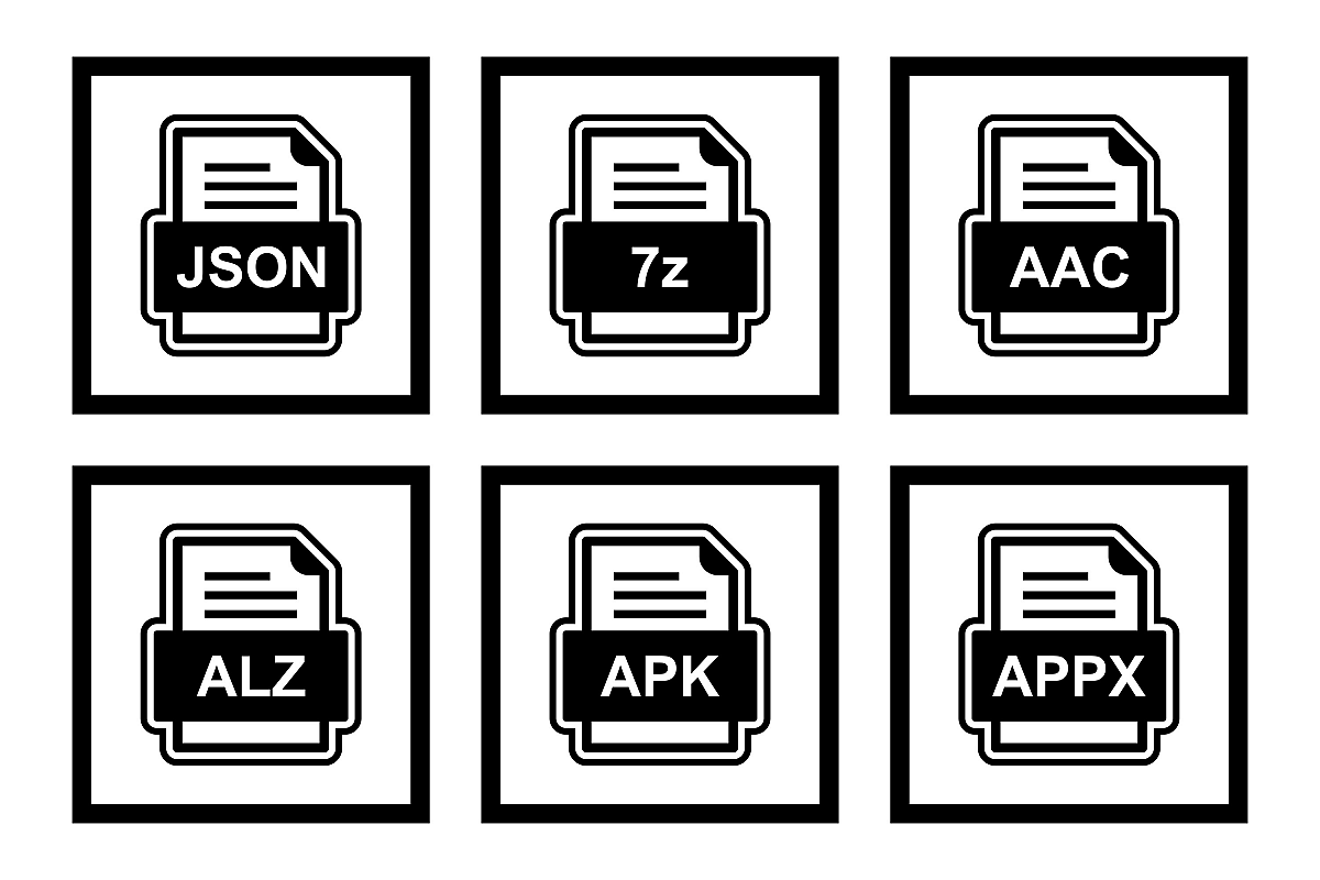 Set Of File Formats Icons example image 1