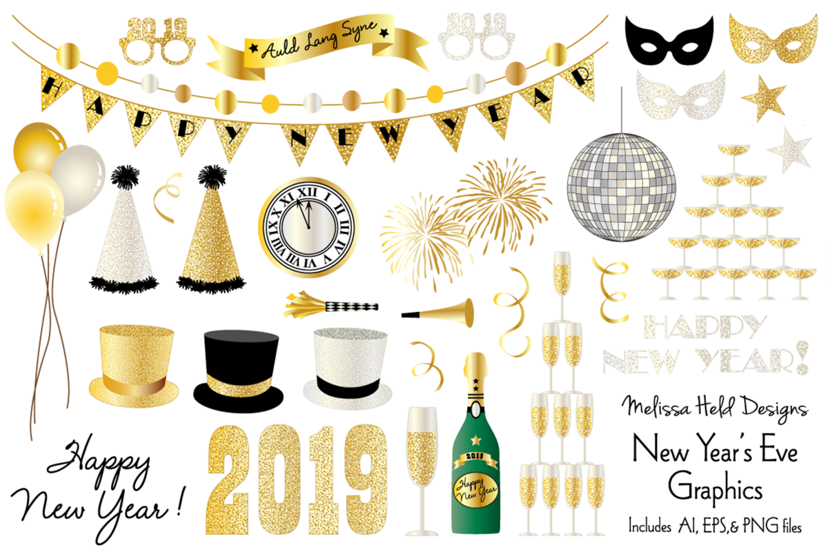 New Year's Eve 2019 Graphics example image 1