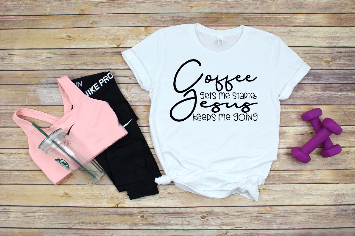 Coffee get me started Jesus keeps me going,SVG/DXF/PNG, 701s example image 1
