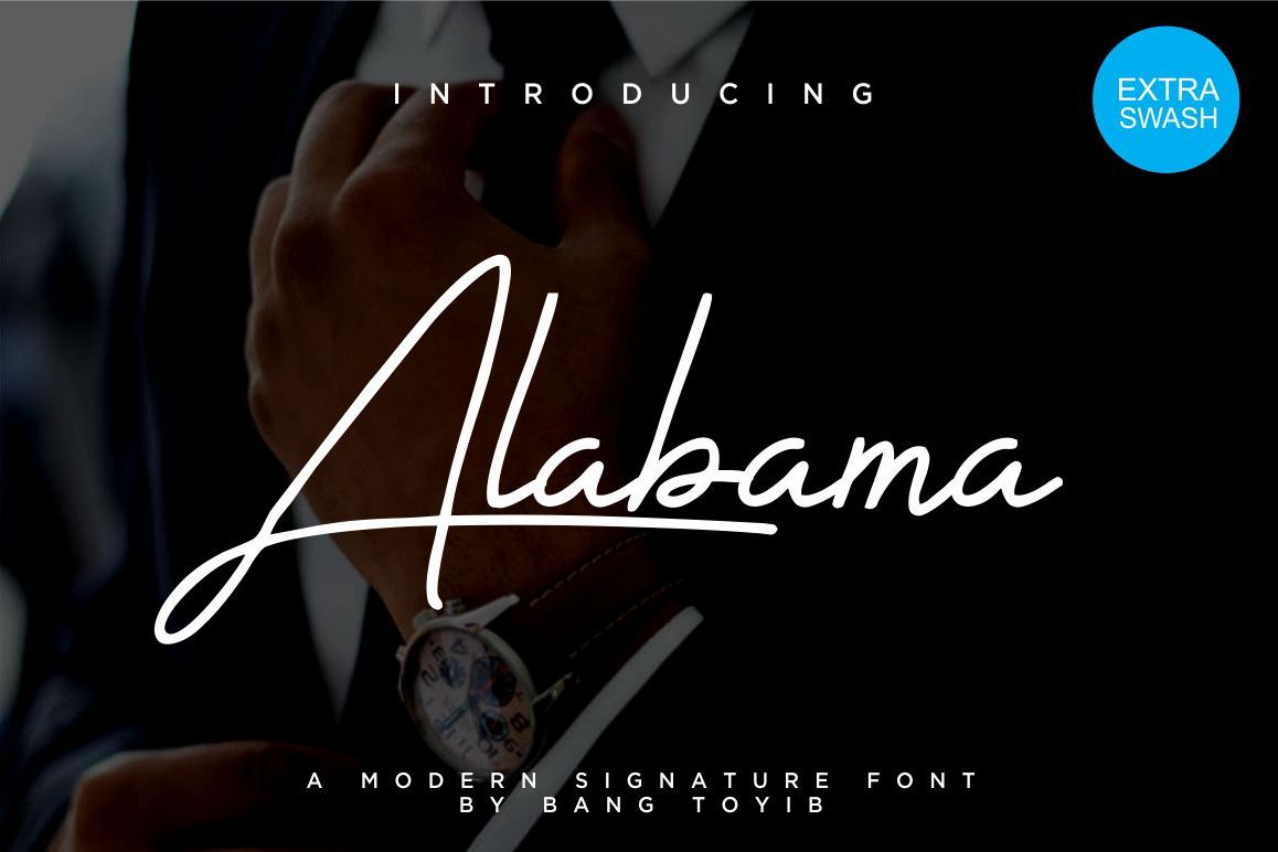 Alabama - Signature Font example image 1