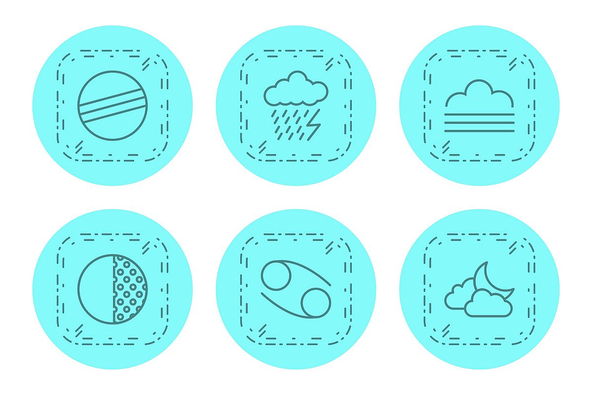 Set Of Weather And Season Icons example image 1