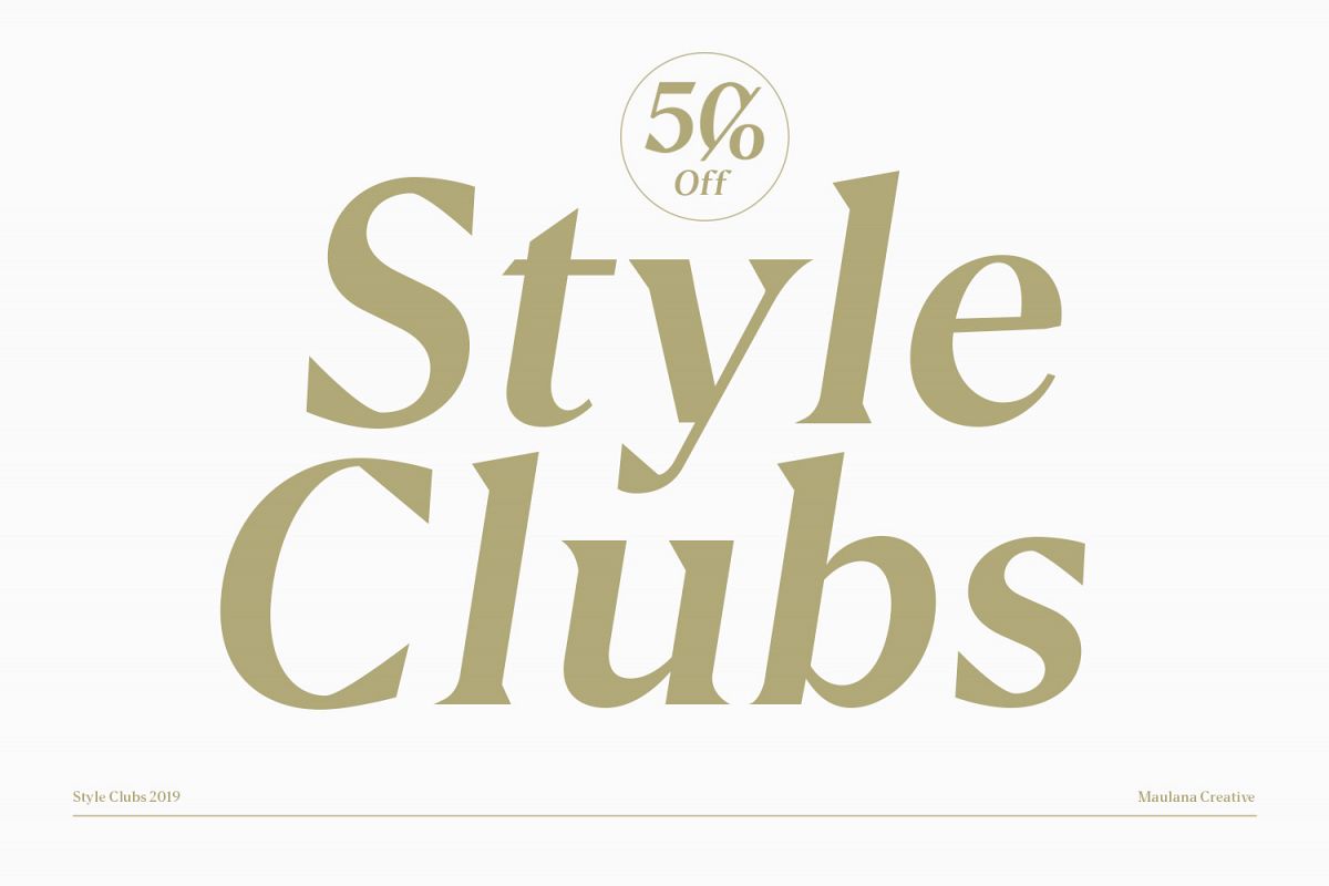 Style Clubs Serif - 50 OFF example image 1