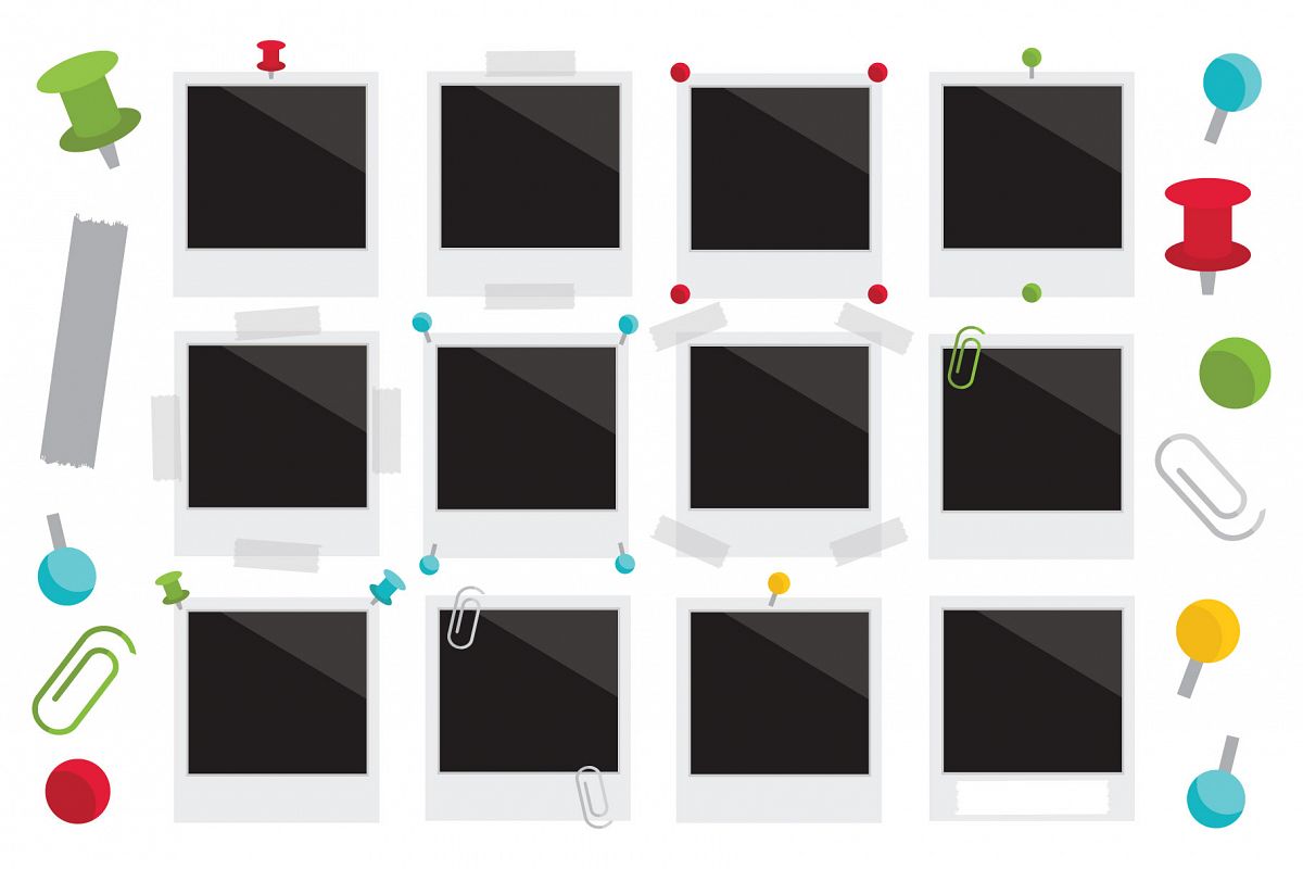 Classic Instant Film Clip Art Set example image 1