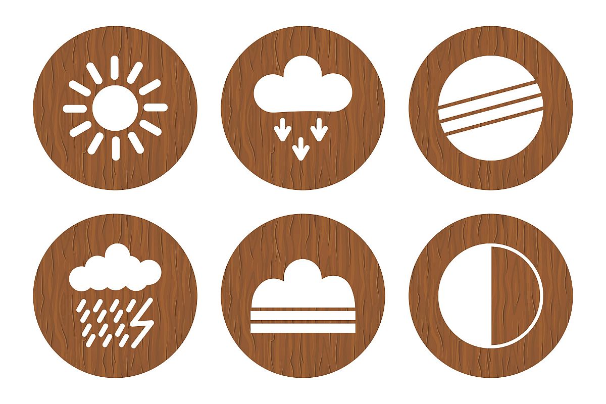 Set Of Weather And Season Icons example image 1