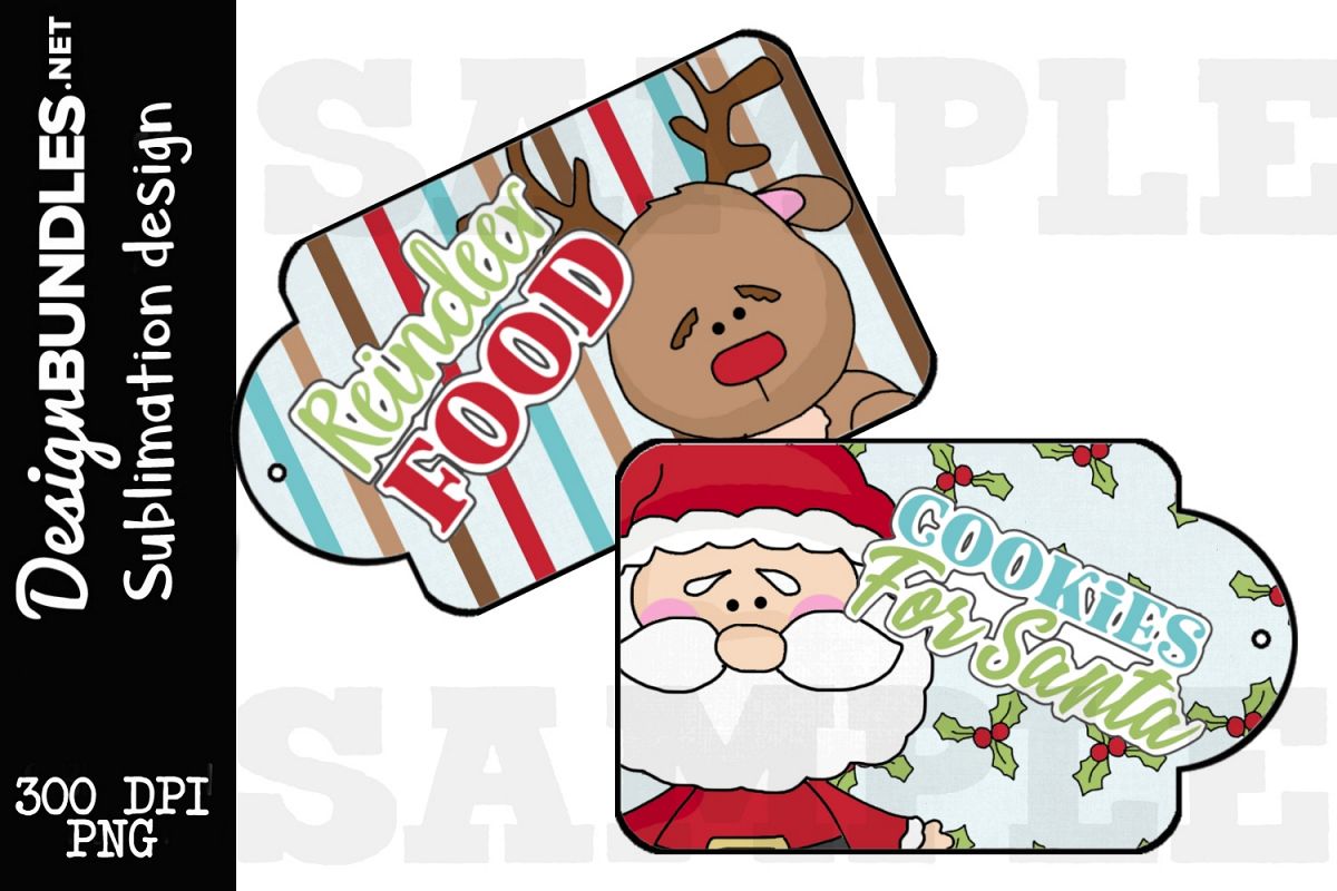Christmas Duo Tag SetSublimation Design example image 1