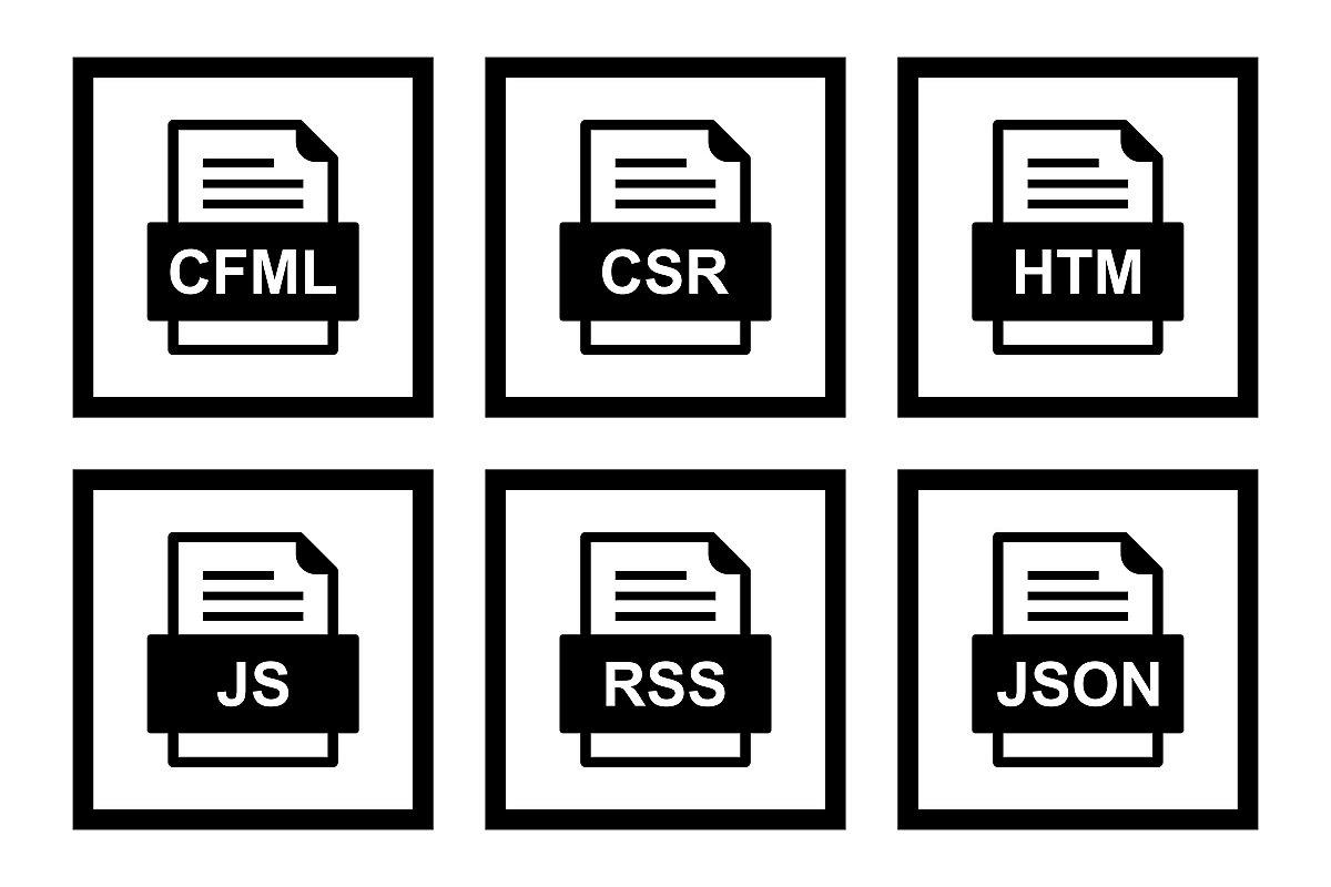 Set Of File Formats Icons example image 1