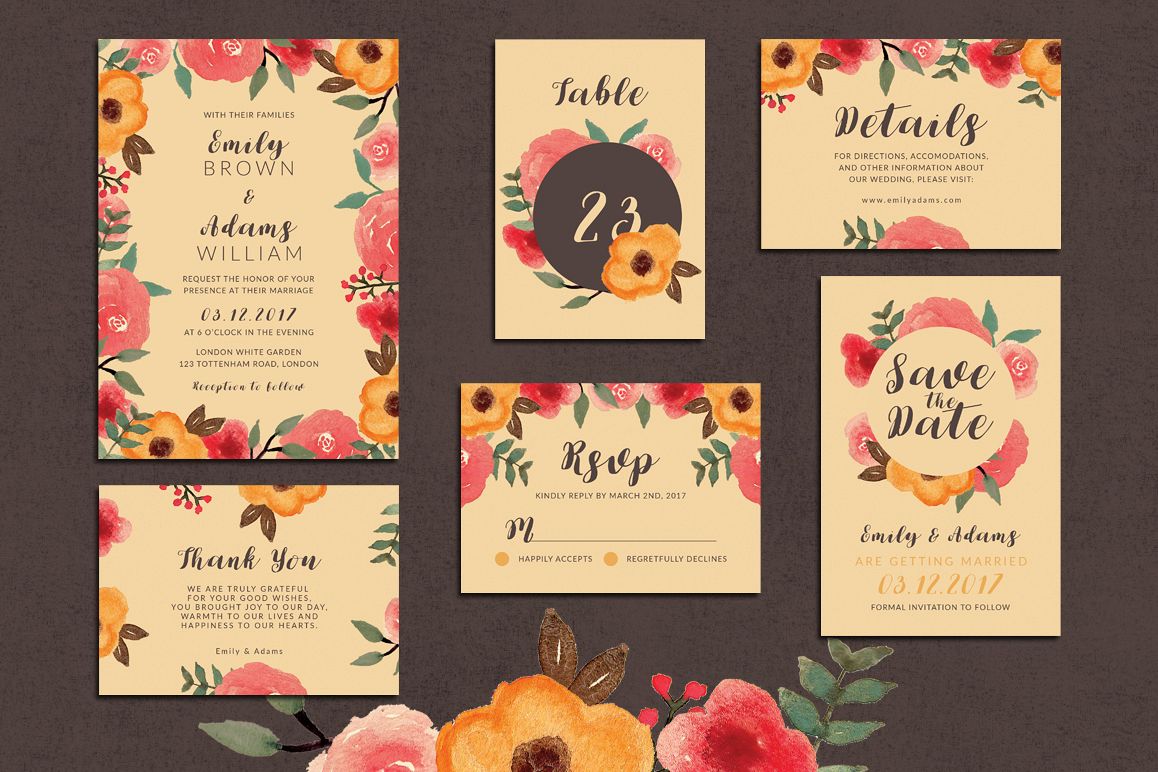 33% Off! Tropical Wedding Invitation Suite example image 1