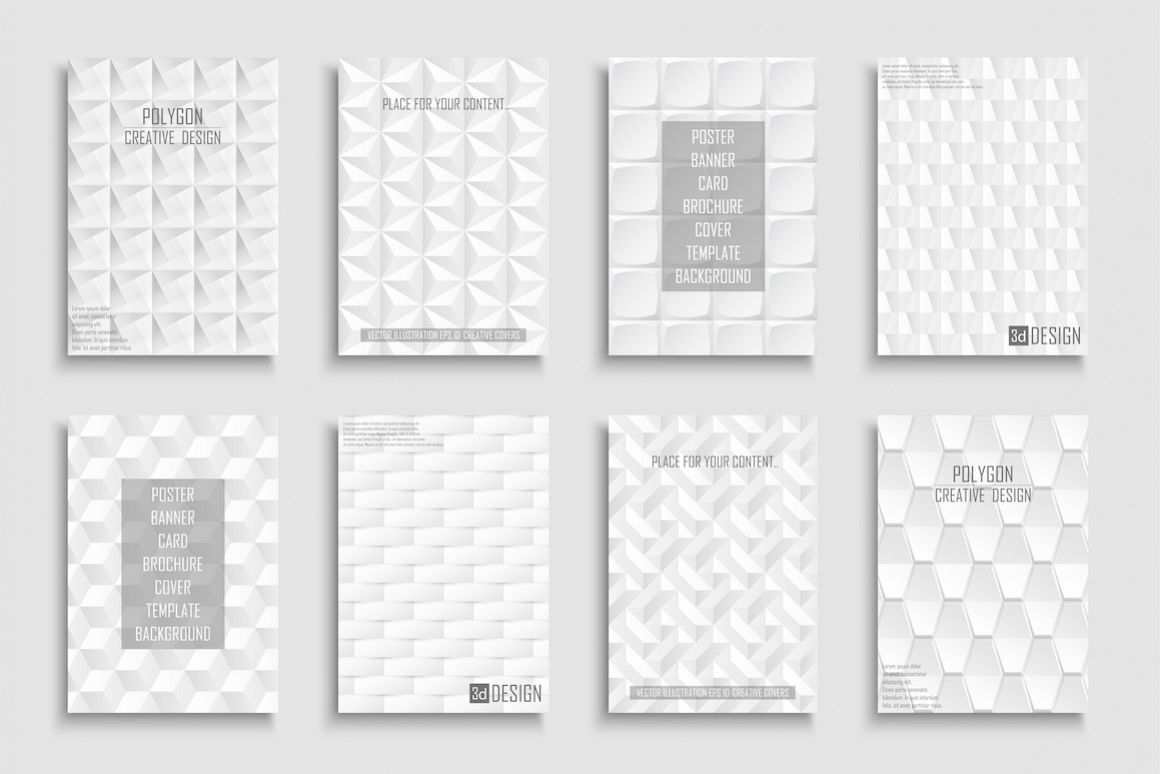 White abstract geometric posters example image 1