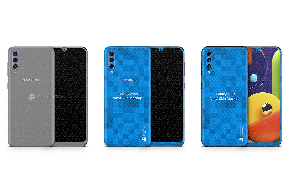 Galaxy A50s 2019 PSD Skin Mockup Template example image 1
