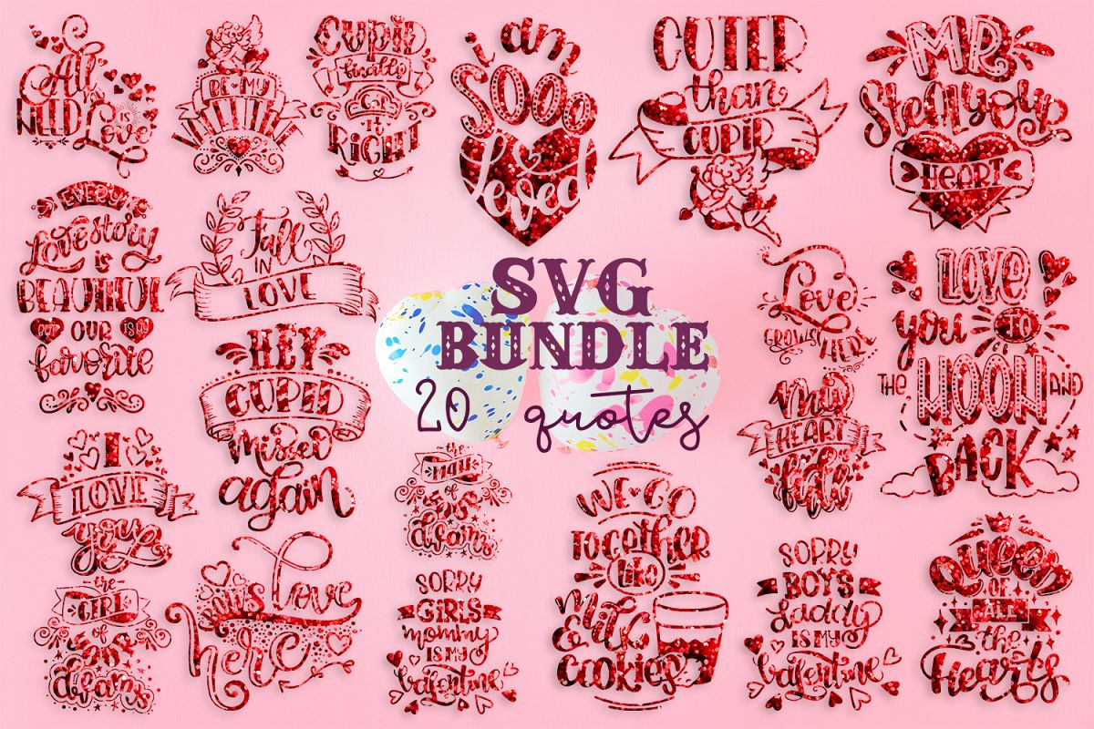Valentine svg bundle Love SVG for t-shirt Design valentines example image 1