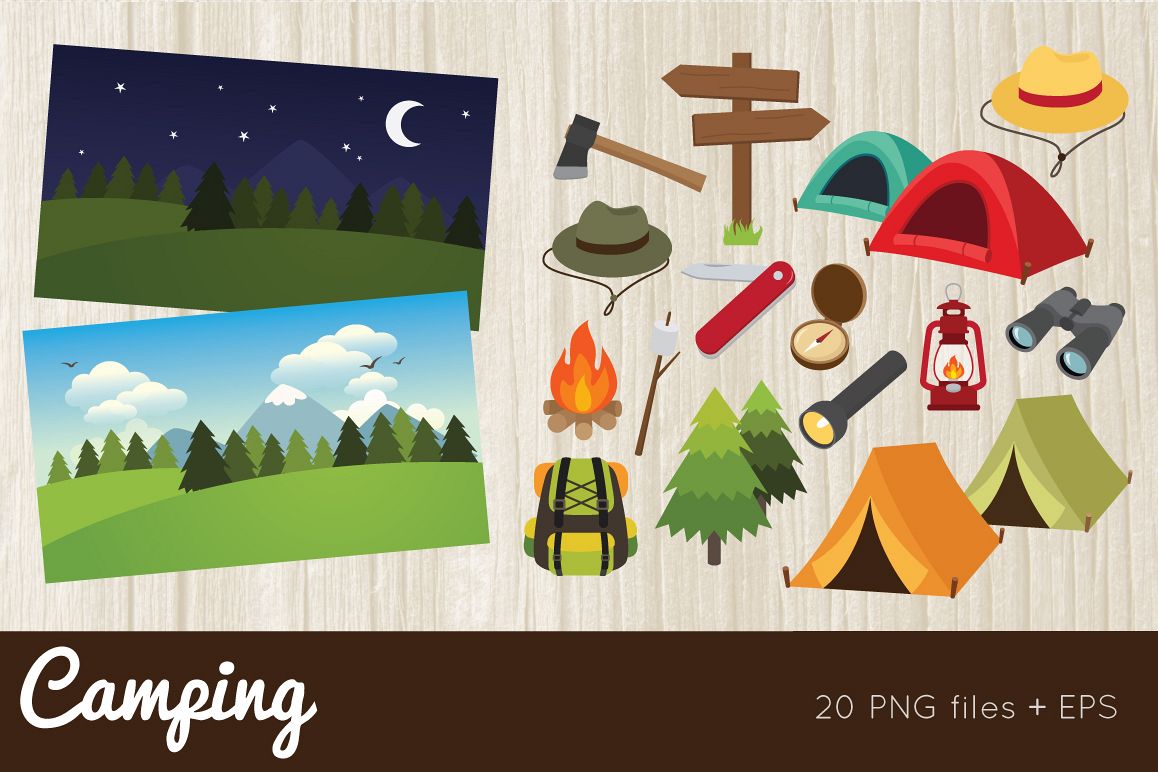 Camping Clipart example image 1
