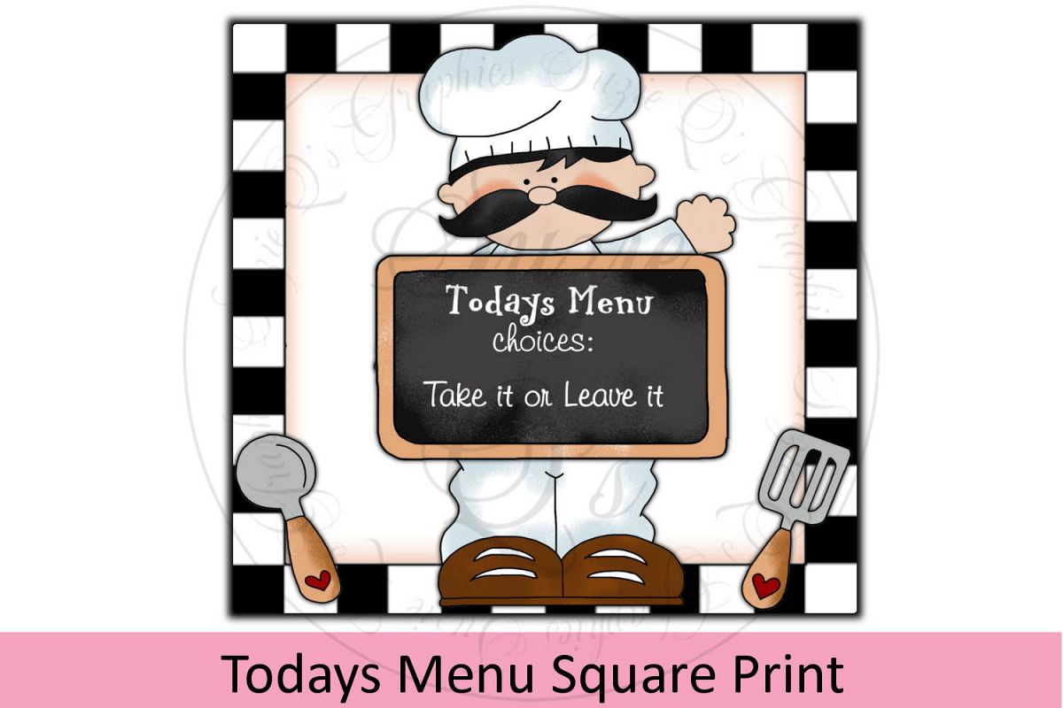 Today's Menu Square Print example image 1
