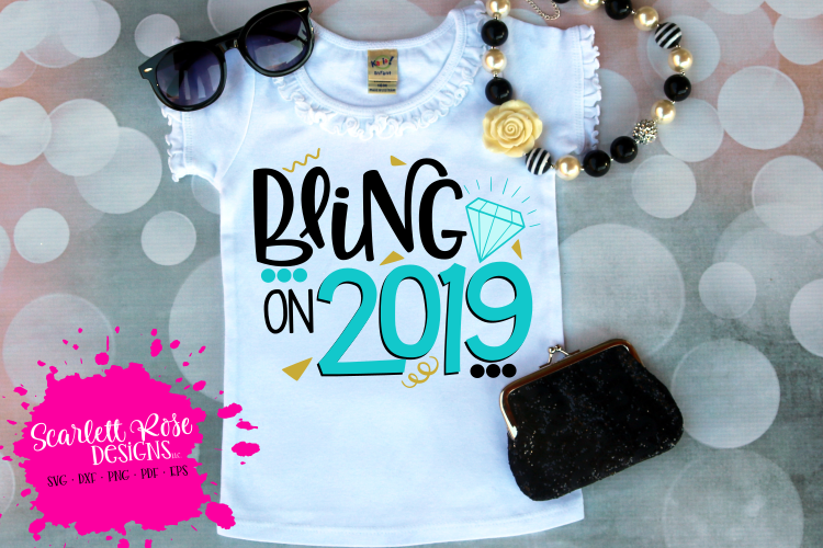 Bling on 2019 - New Year's SVG example image 1