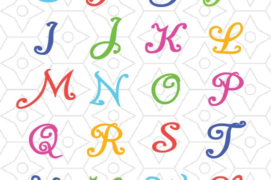 Download Curly Monogram Font, SVG, DXF, AI Vector Files for use ...