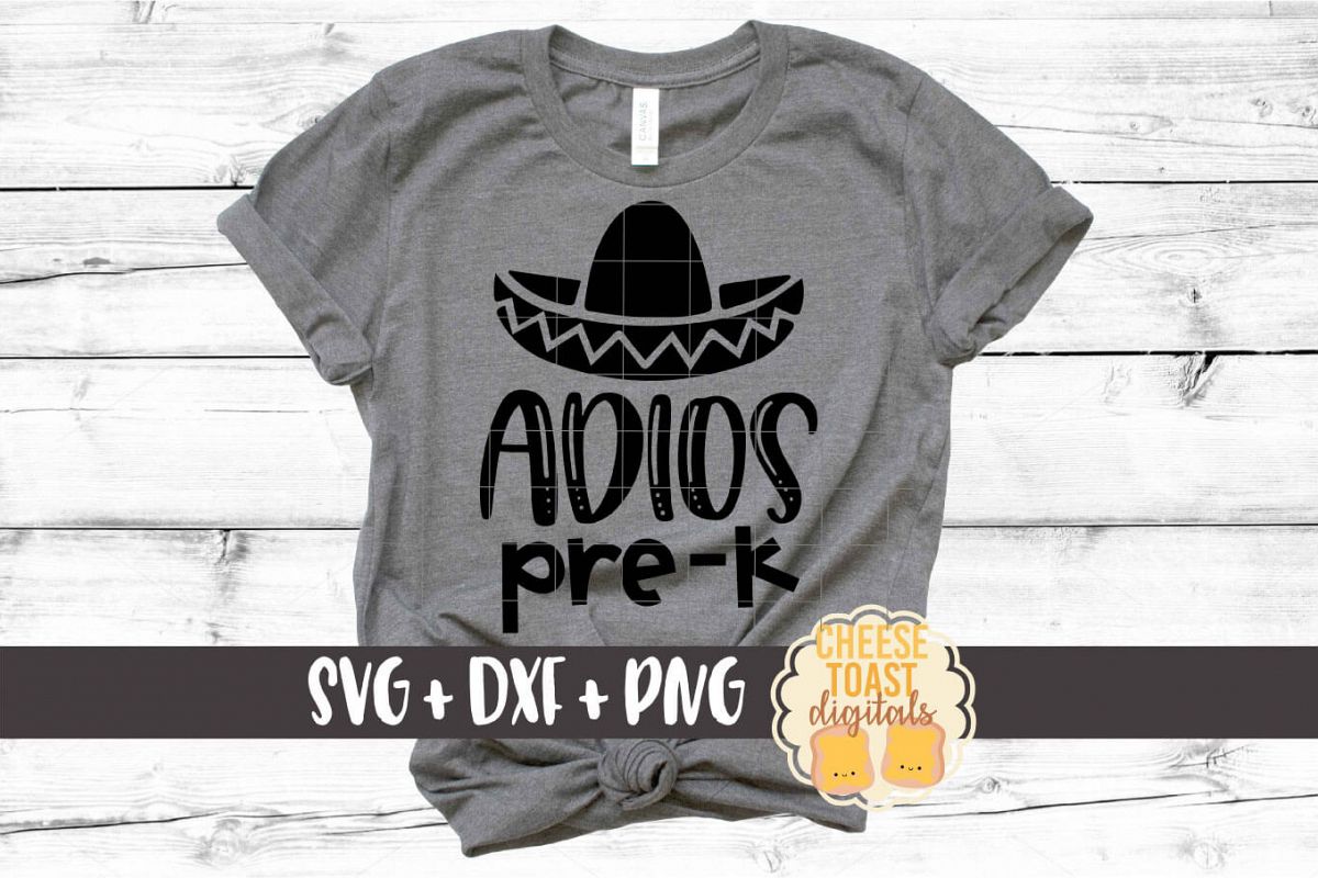 Adios Pre-K - Last Day of School SVG PNG DXF Cut Files example image 1