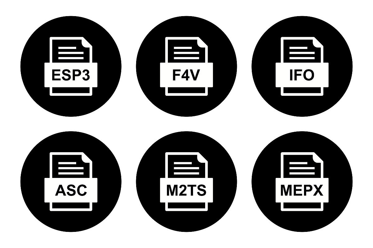 Set Of File Formats Icons example image 1