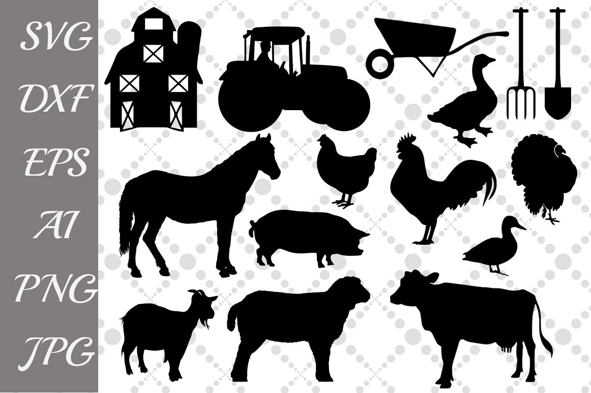 Farm Svg,FARM ANIMALS, Farm Clipart (86247) | SVGs ...
