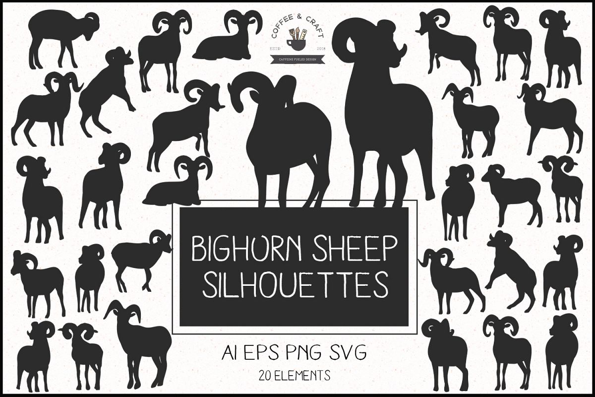Bighorn sheep silhouettes example image 1