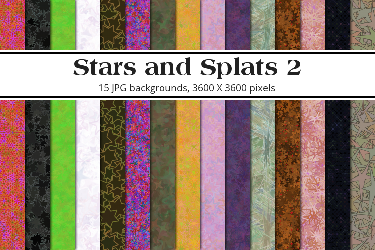 Stars and Splats 2 Background Pack example image 1