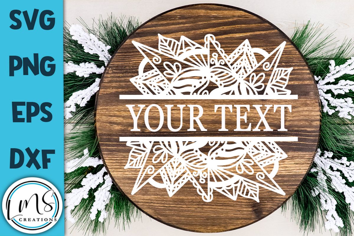 Split Mandala #23 - Split Monogram SVG, PNG, EPS, DXF example image 1