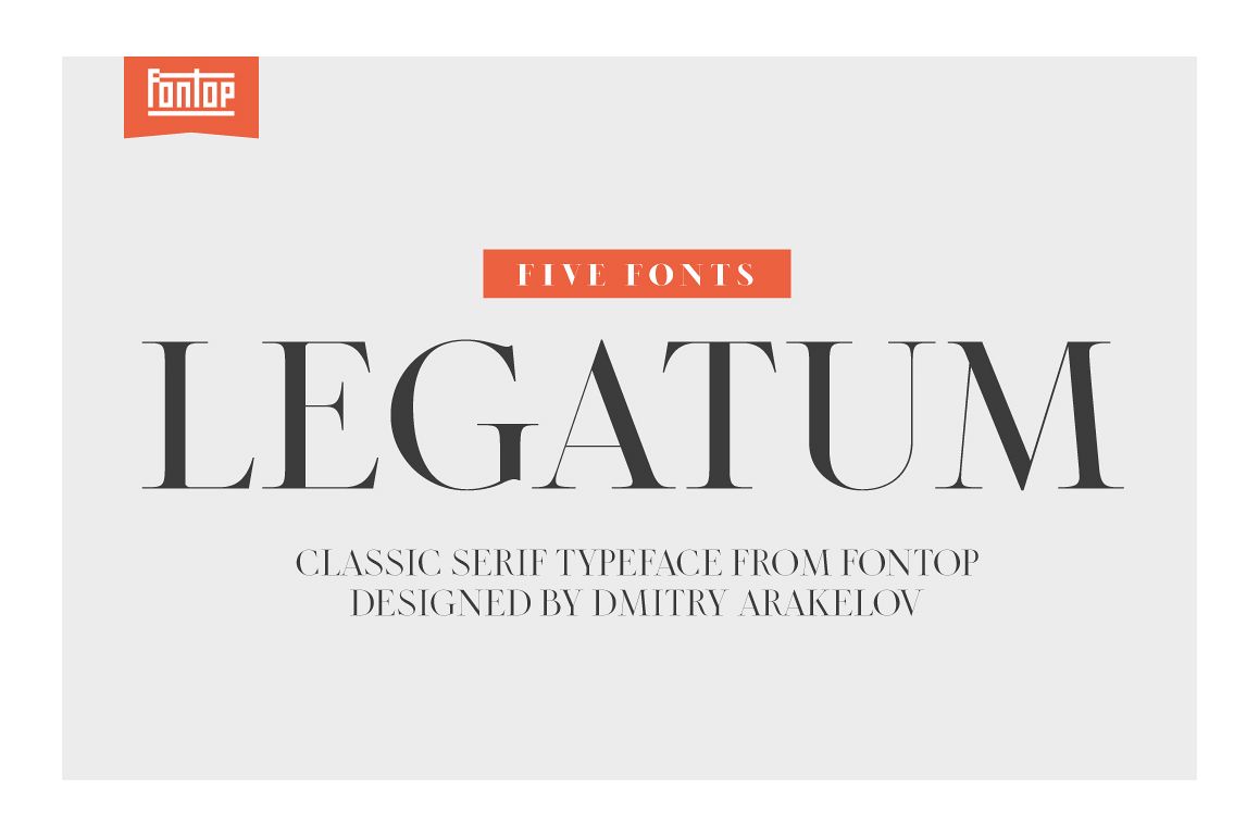LEGATUM font family example image 1
