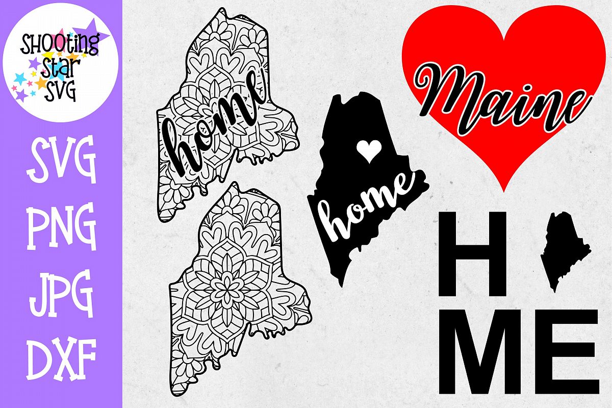 Maine US State SVG Decal Bundle - 50 States SVG example image 1