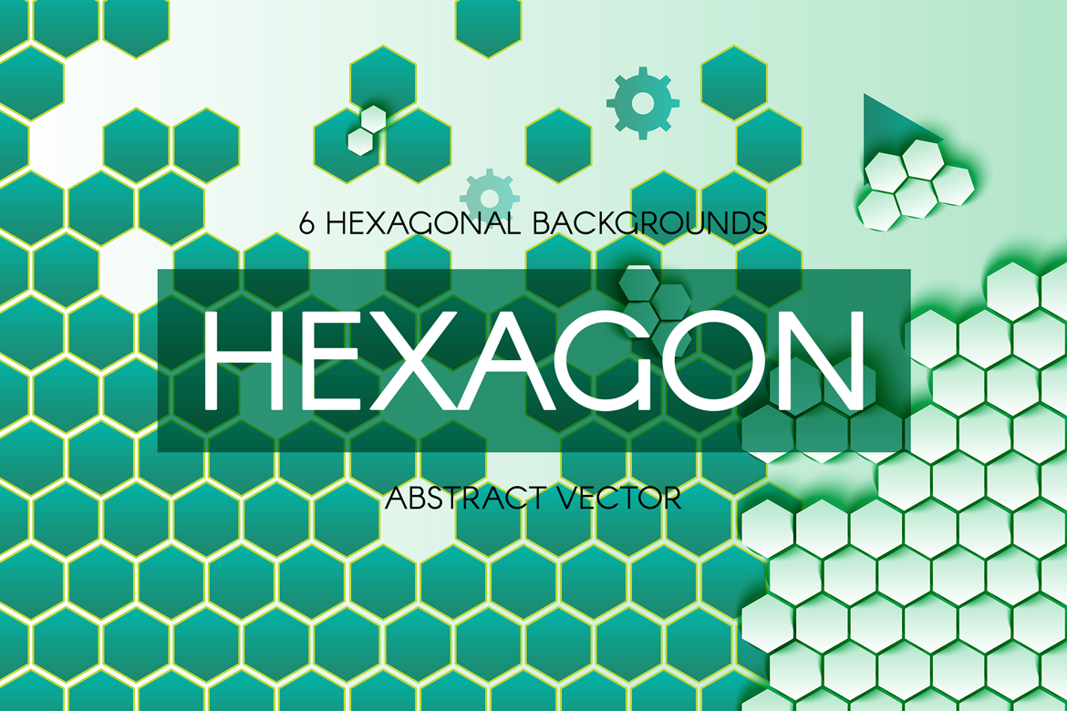 Abstract Hexagonal Backgrounds example image 1