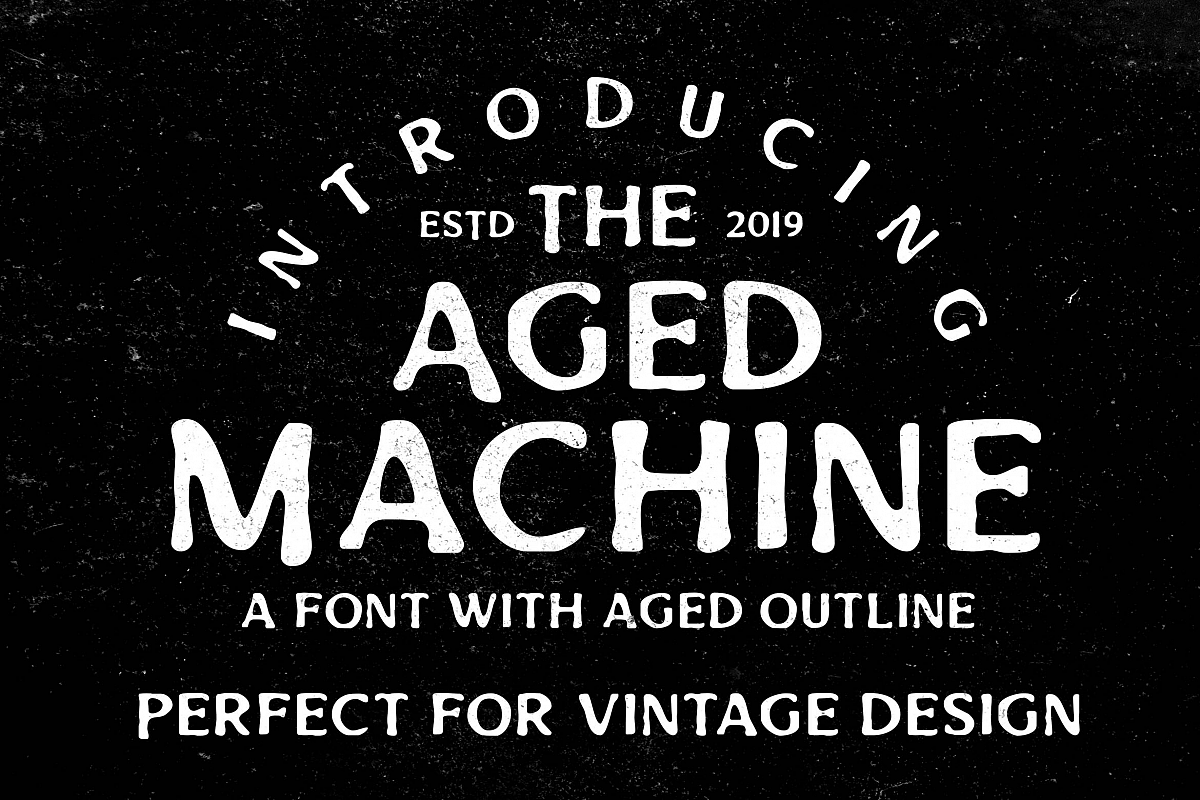 Aged Machine - Vintage Font example image 1