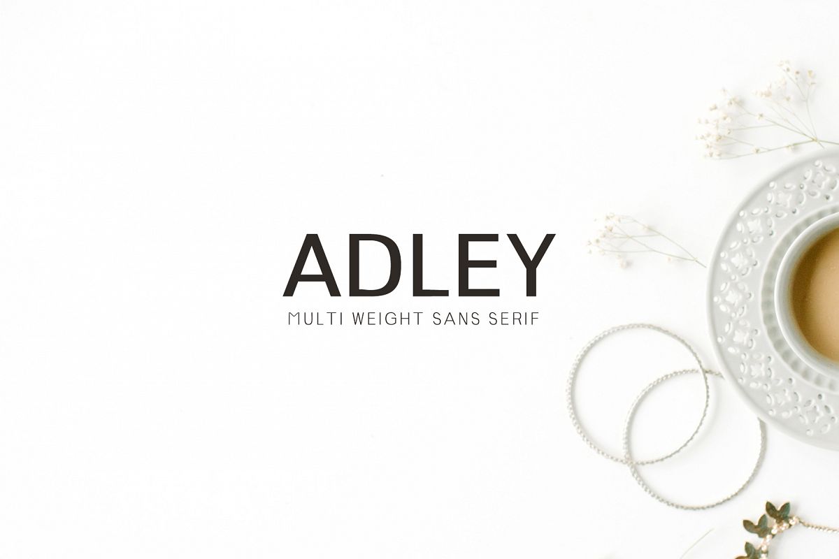 Adley Sans Serif 3 Font Family Pack example image 1