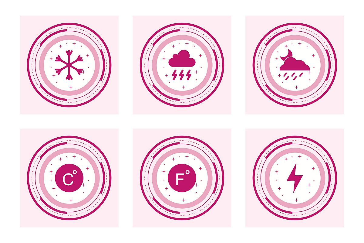 Set Of Weather And Season Icons example image 1
