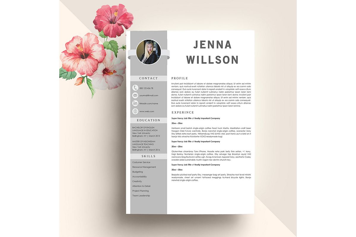 Professonal Resume Template Word example image 1
