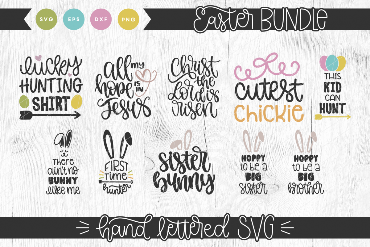 Easter Hand Lettered SVG Bundle example image 1