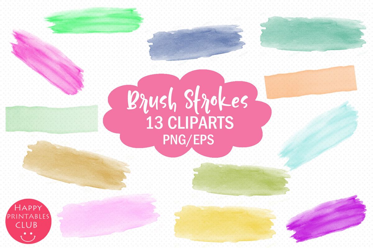 Brush Strokes Clipart- Clipart Brush Strokes example image 1