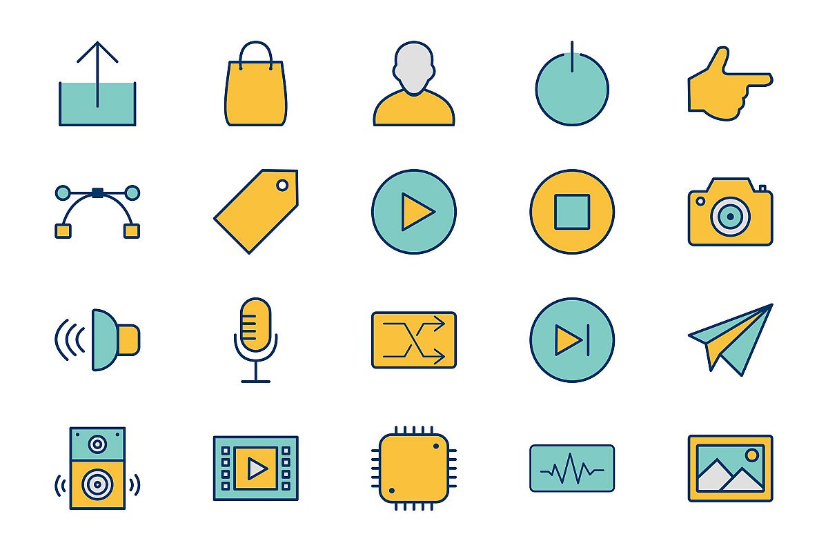 Set Of Multimedia Icons example image 1