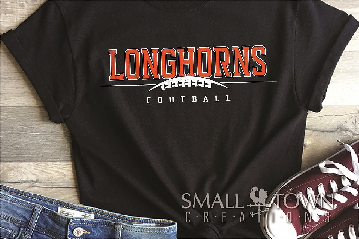 Longhorn, Football Team, Logo, Sport, PRINT, CUT & DESIGN example image 1