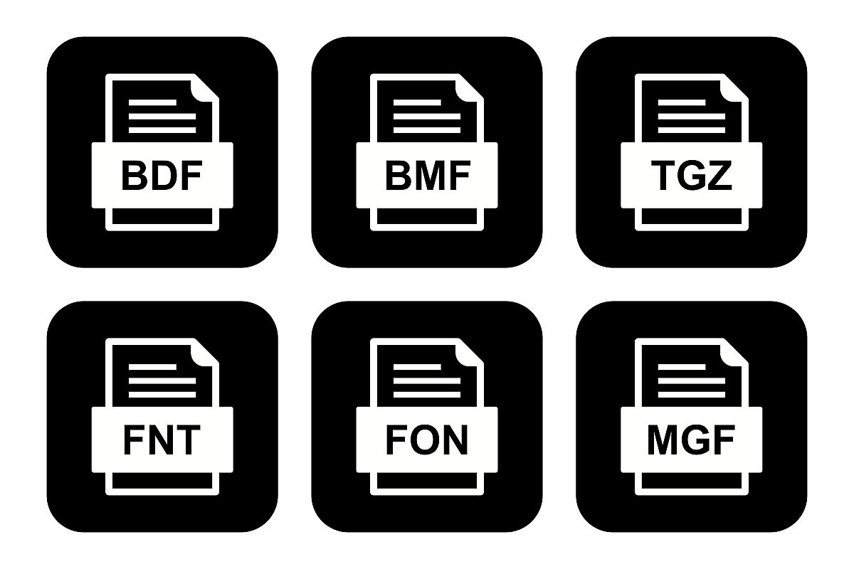 Set Of File Formats Icons example image 1