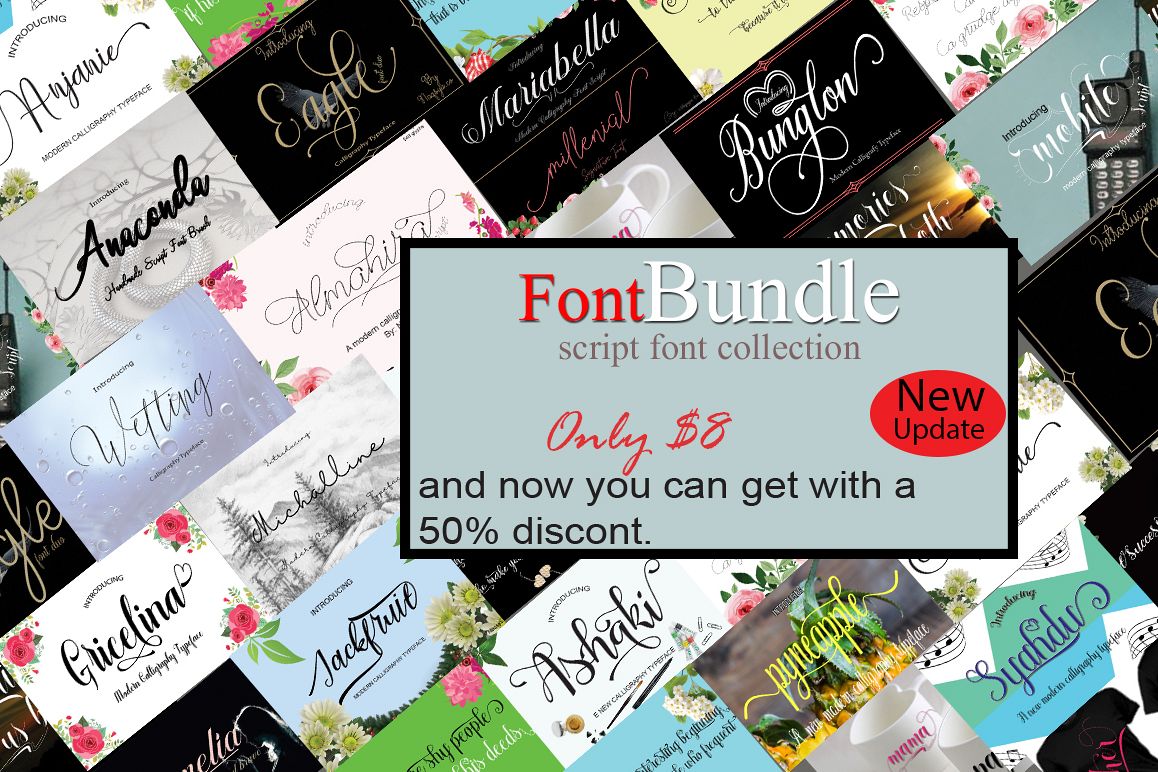 FontBundle script font collection example image 1