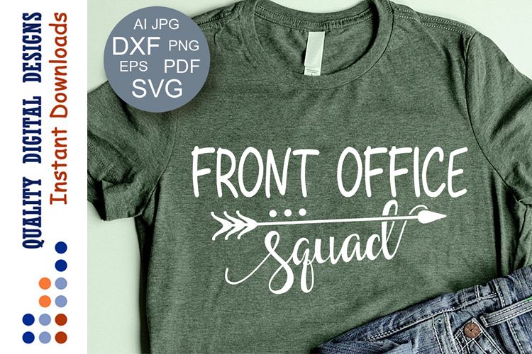 Front Office squad svg file saying School party decor example image 1