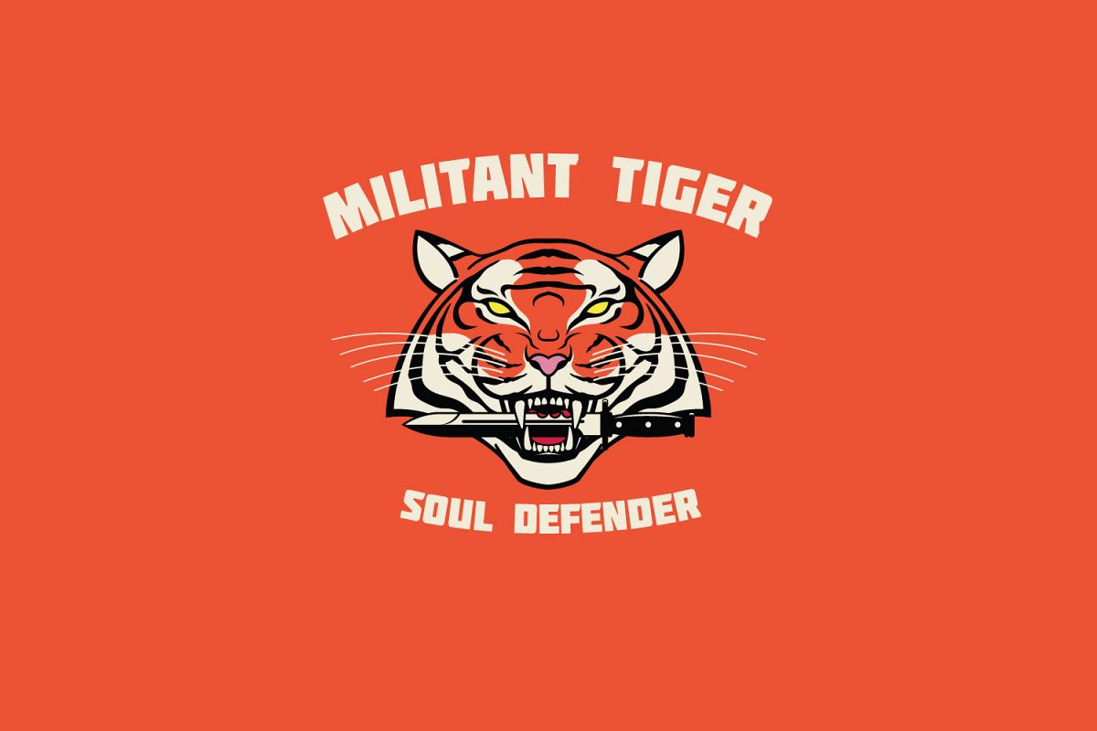 Militant Tiger Logo Template example image 1