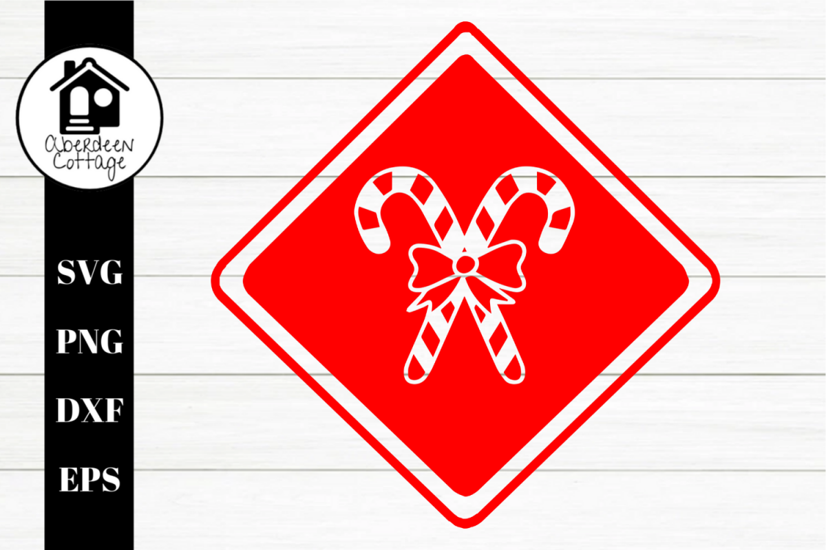 Candy Cane Cut Out SVG| PNG | EPS | DXF example image 1