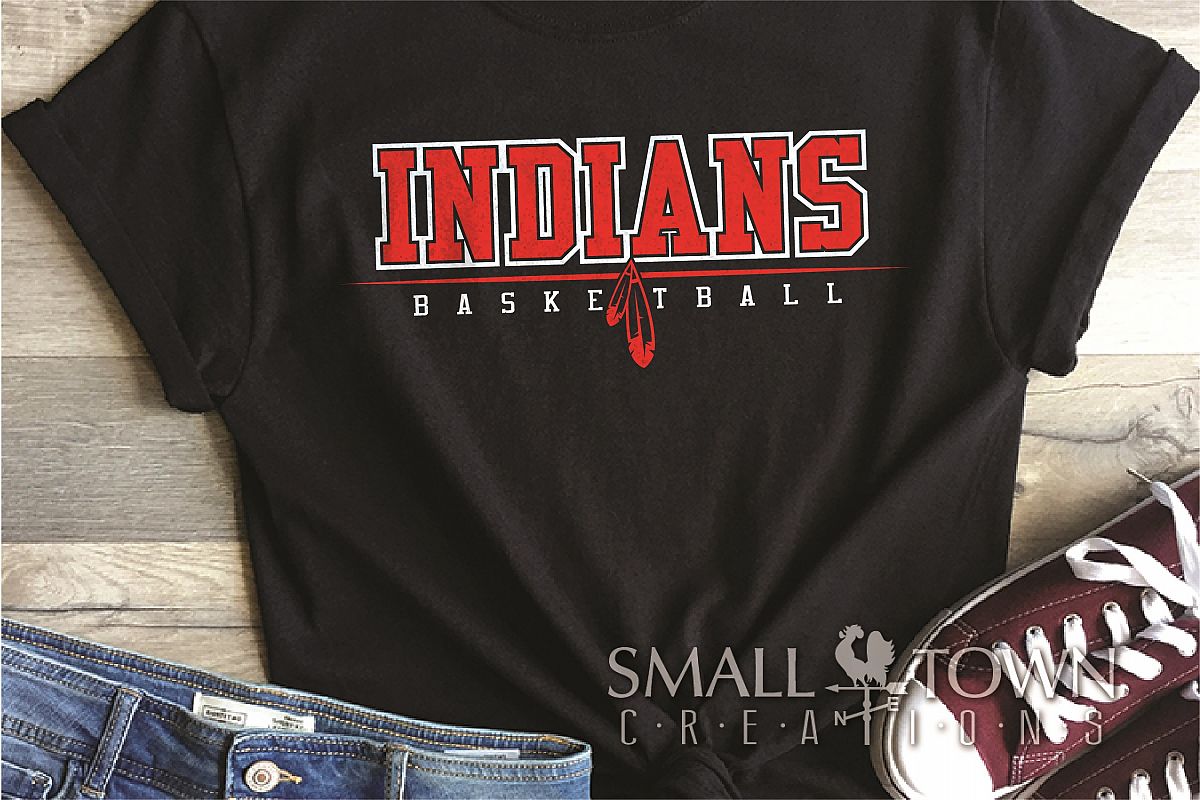 Indian, Indian basketball, Team, logo, PRINT, CUT & DESIGN example image 1