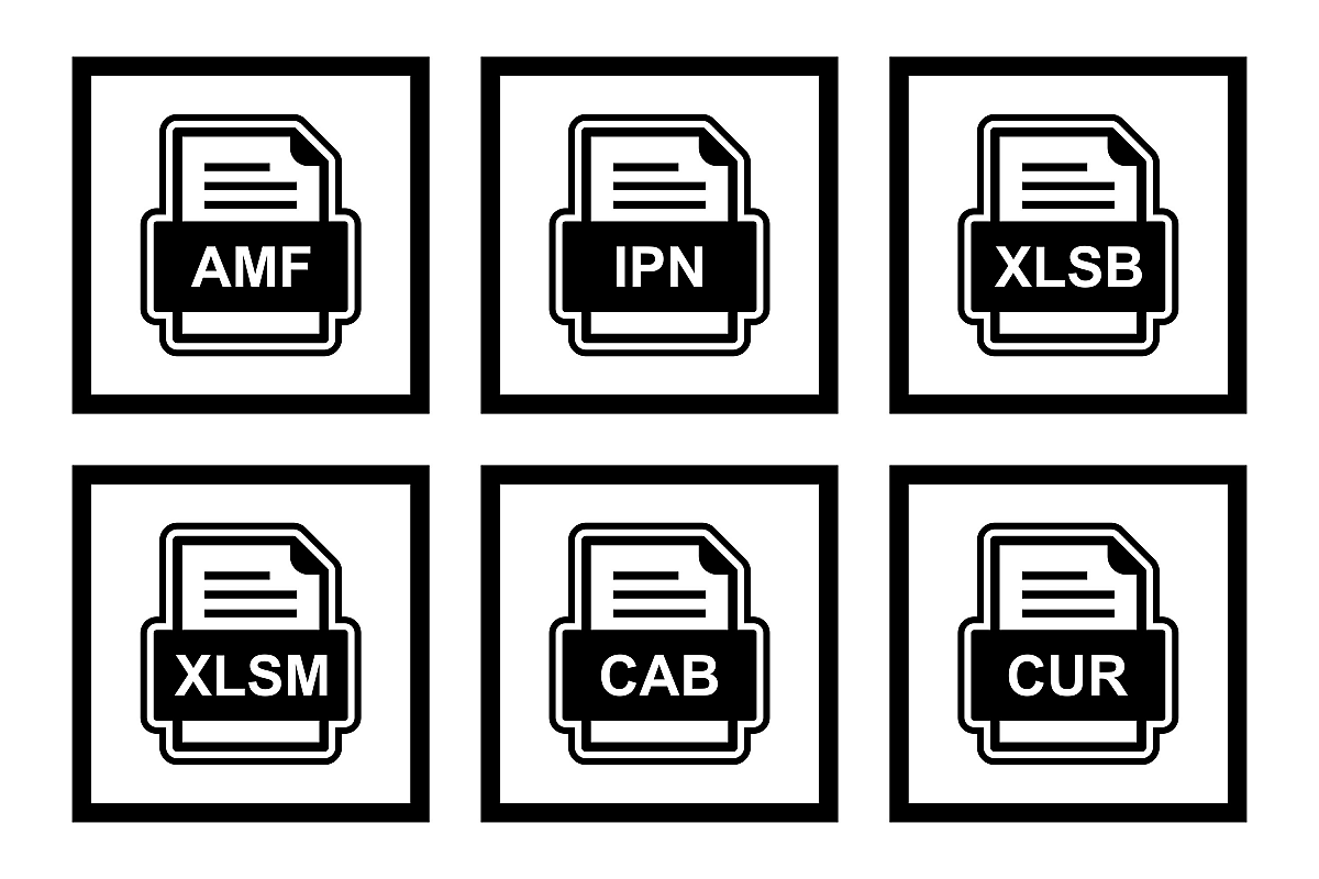 Set Of File Formats Icons example image 1