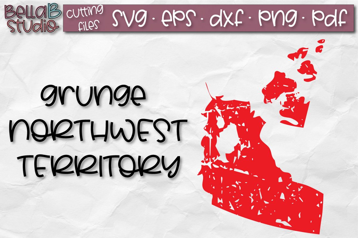 Northwest Territories SVG, Canada, Canadian SVG, Distressed example image 1