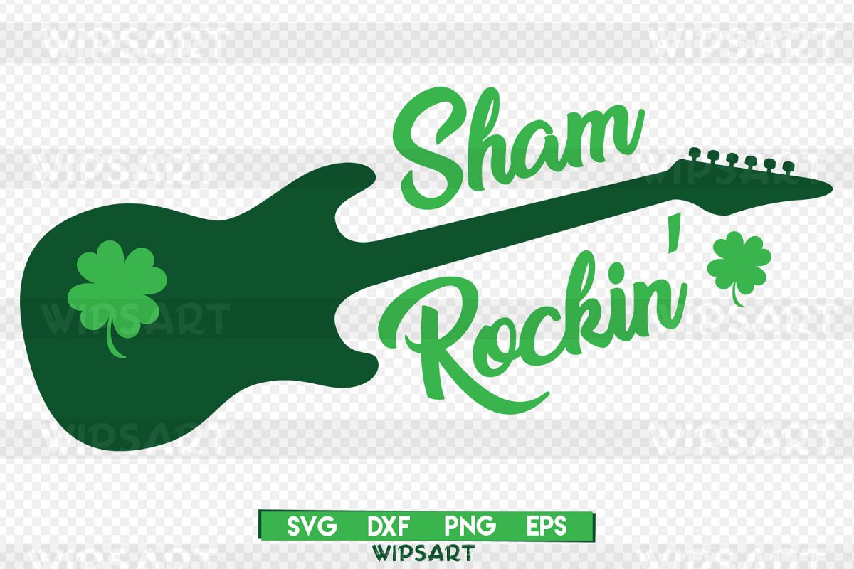 SALE! Sham rockin svg, saint patricks day svg, shamrock png example image 1