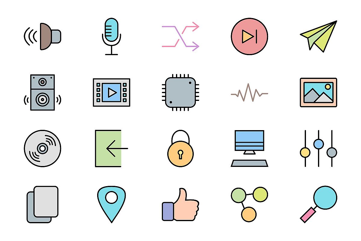 Set Of Multimedia Icons example image 1