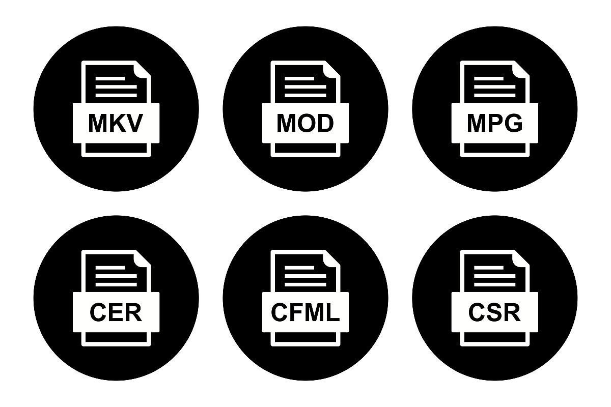 Set Of File Formats Icons example image 1