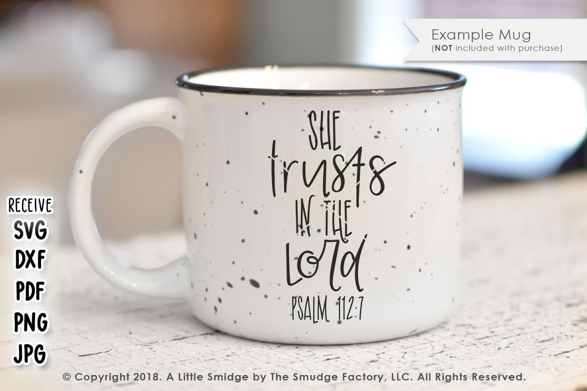 She Trusts In The Lord SVG example image 1